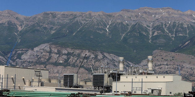 The PacifiCorp Lake Side 2 natural gas power plant stands under construction in Vineyard, Utah, U.S., on Friday, June 21, 2013. The PacifiCorp facility, a 637 megawatt combined-cycle natural gas combustion turbine power plant, will provide electricity for 326,000 typical homes. Photographer: George Frey/Bloomberg via Getty Images