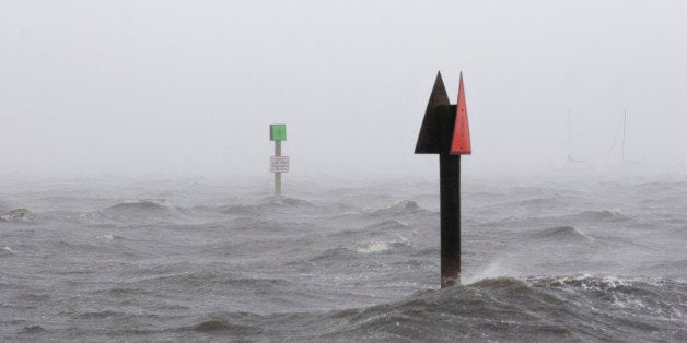 Hurricane Wilma winds striking Southern Florida, USA, October 25, 2005. This was the 21st named hurricane of 2005.