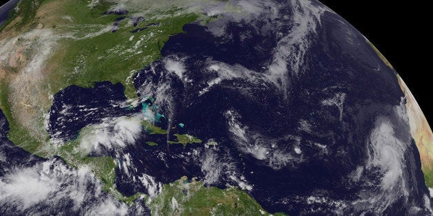 IN SPACE - SEPTEMBER 11: In this handout satellite image provided by the National Oceanic and Atmospheric Administration (NOA
