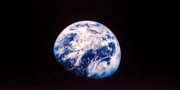 A view of the Earth as seen by the crew of the Apollo 8 space mission, December 22, 1968. (Photo by NASA/Time Life Pictures/Getty Images)