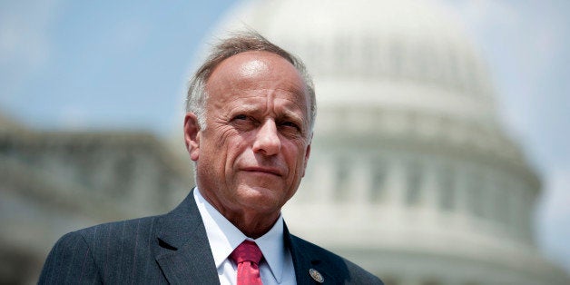 UNITED STATES - AUGUST 2: Rep. Steve King, R-Iowa, speaks at a press conference on the Official English Act. It would establi