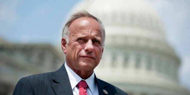 UNITED STATES - AUGUST 2: Rep. Steve King, R-Iowa, speaks at a press conference on the Official English Act. It would establish English as the official language of the United States government and would require all official functions of the United States to be conducted in English. (Photo By Chris Maddaloni/CQ Roll Call)