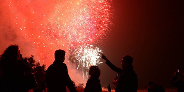 XIAMEN, CHINA - FEBRUARY 10: (CHINA OUT) Fireworks illuminate the skyline to celebrate Chinese Lunar New Year of Snake on February 10, 2013 in Xiamen, China. The Chinese Lunar New Year of Snake also known as the Spring Festival, which is based on the Lunisolar Chinese calendar, is celebrated from the first day of the first month of the lunar year and ends with Lantern Festival on the Fifteenth day. (Photo by ChinaFotoPress/ChinaFotoPress via Getty Images)