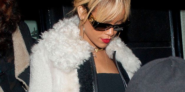 LONDON, UNITED KINGDOM - FEBRUARY 20: Rihanna sighting on February 20, 2012 in London, England. (Photo by Niki Nikolova/FilmMagic)