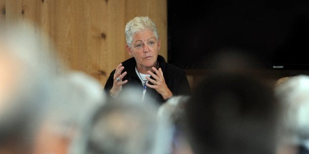 EPA administrator Gina McCarthy listens to people voice their concerns about the proposed Pebble Mine during a meeting in the Iliamna Lake Lodge on Tuesday, August 27, 2013. (Bill Roth/Anchorage Daily News/MCT via Getty Images)