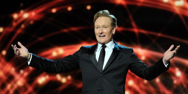 MOUNTAIN VIEW, CA - DECEMBER 12: Conan O'Brien is a presenter at the 2014 Breakthrough Prizes Awarded in Fundamental Physics and Life Sciences Ceremony at NASA Ames Research Center on December 12, 2013 in Mountain View, California. (Photo by Steve Jennings/Getty Images for MerchantCantos)