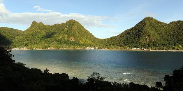 The picturesque village of Vatia is surrounded by national park in American Samoa on October 3, 2009. The village lines a coral-fringed bay which is home to large colonies of frigates, boobies, white terns and noddy terns. AFP PHOTO / Torsten BLACKWOOD (Photo credit should read TORSTEN BLACKWOOD/AFP/Getty Images)