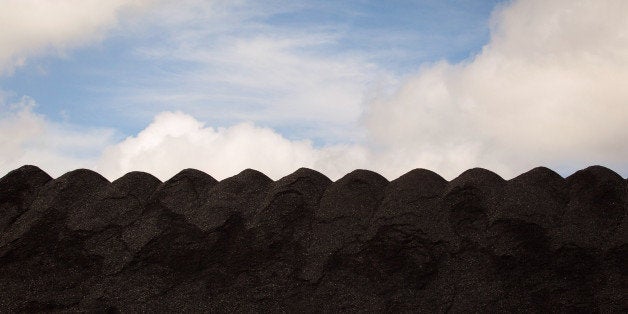 Coal is stockpiled in preparation for loading onto ships for export at the Newcastle Coal Terminal in Newcastle, north of Syd