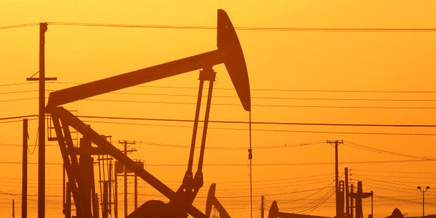 LOST HILLS, CA - MARCH 24: Pump jacks are seen at dawn in an oil field over the Monterey Shale formation where gas and oil extraction using hydraulic fracturing, or fracking, is on the verge of a boom on March 24, 2014 near Lost Hills, California. Critics of fracking in California cite concerns over water usage and possible chemical pollution of ground water sources as California farmers are forced to leave unprecedented expanses of fields fallow in one of the worst droughts in California history. Concerns also include the possibility of earthquakes triggered by the fracking process which injects water, sand and various chemicals under high pressure into the ground to break the rock to release oil and gas for extraction though a well. The 800-mile-long San Andreas Fault runs north and south on the western side of the Monterey Formation in the Central Valley and is thought to be the most dangerous fault in the nation. Proponents of the fracking boom saying that the expansion of petroleum extraction is good for the economy and security by developing more domestic energy sources and increasing gas and oil exports. (Photo by David McNew/Getty Images)