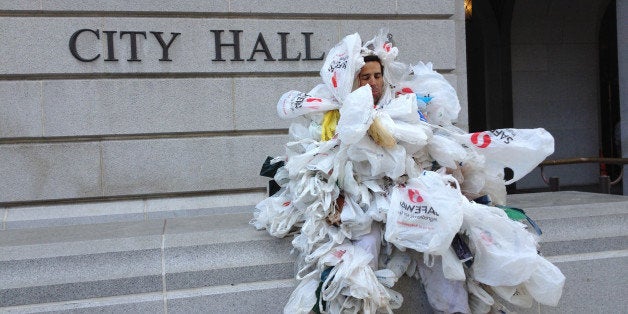 Plastic Bag Ban Rally at City Hall in LA. 5-23-2012. Photos by Heal the Bay.