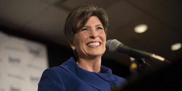 Joni Ernst, newly elected Iowa Republican for U.S. Senate, smiles during an election night rally in West Des Moines, Iowa, U.S., on Tuesday, Nov. 4, 2014. Republicans roared back in the midterm elections on Tuesday, capturing control of the Senate from Democrats, holding on in crucial governor races and keeping their majority in the U.S. House. Photographer: Daniel Acker/Bloomberg via Getty Images 