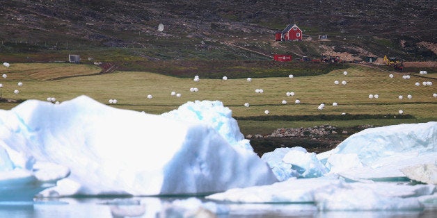 QAQORTOQ, GREENLAND - JULY 31: The potato and sheep farm of Arnaq Egede and Ferdinan is seen on July 31, 2013 in Qaqortoq, Greenland. The farm, the largest potato from in Greenland, has seen an extended crop growing season due to climate change. As cities like Miami, New York and other vulnerable spots around the world strategize about how to respond to climate change, many Greenlanders simply do what theyve always done: adapt. 'Were used to change, said Greenlander Pilu Neilsen. 'We learn to adapt to whatever comes. If all the glaciers melt, well just get more land. (Photo by Joe Raedle/Getty Images)