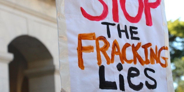 Sacramento, California USA Don't Frack California protest and rally