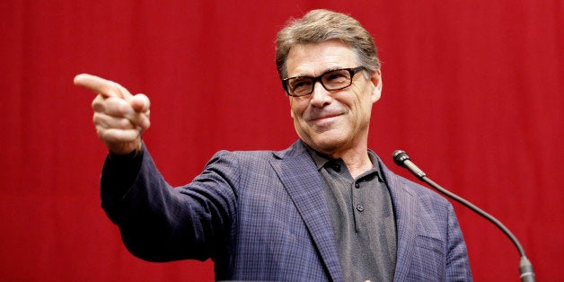 Texas Gov. Rick Perry speaks during a Republican victory party Tuesday, Nov. 4, 2014, in Austin, Texas. (AP Photo/David J. Phillip)