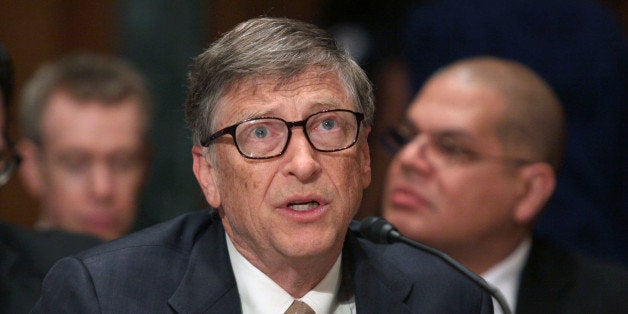 Bill Gates, co-chair of the Bill and Melinda Gates Foundation, testifies on Capitol Hill in Washington, Thursday, March 26, 2015, before the Senate State, Foreign Operations, and Related Programs subcommittee hearing on diplomacy, development and national security. (AP Photo/Lauren Victoria Burke)