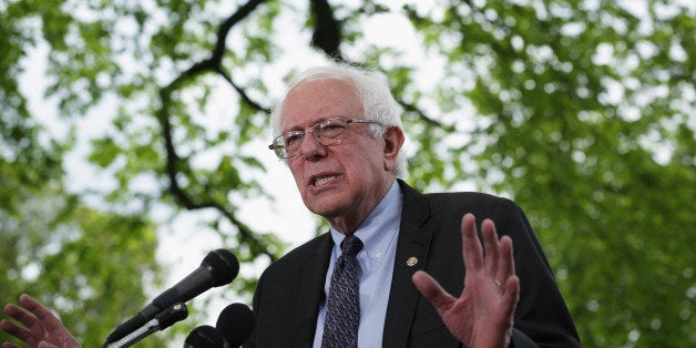WASHINGTON, DC - APRIL 30: U.S. Sen. Bernard Sanders (I-VT) speaks on his agenda for America during a news conference on Cap