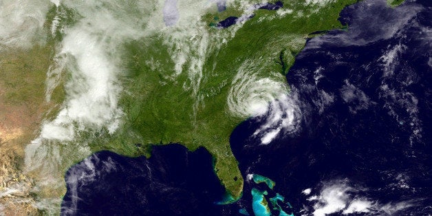 IN SPACE - MAY 10: In his handout from the National Oceanic and Atmospheric Administration (NOAA), Tropical Storm Ana moves