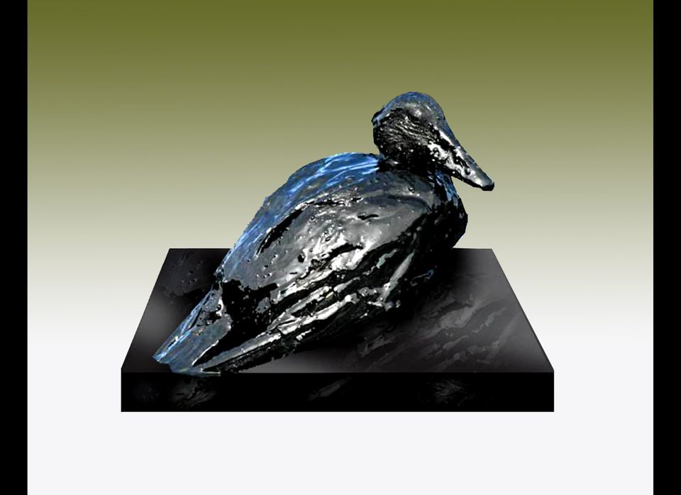 Oil Spill Duck Sculpture