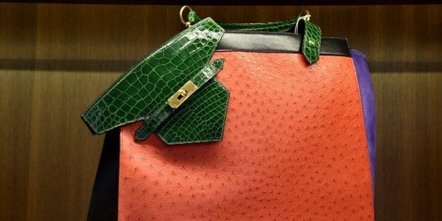 Dark Green Ostrich Pattern Birkin Inspired Handbag