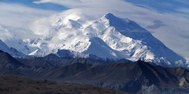 FILE - This Aug. 27, 2014 file photo shows Mount McKinley in Denali National Park and Preserve, Alaska. President Barack Obama on Sunday, Aug. 30, 2015 said he's changing the name of the tallest mountain in North America from Mount McKinley to Denali. (AP Photo/Becky Bohrer, File)