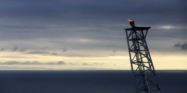 A gas flame burns on the Troll A offshore gas platform, operated by Statoil ASA, in the North Sea near Bergen, Norway, on Thursday, Oct. 11, 2012. Statoil is holding talks with OAO Gazprom on how to make the Shtokman natural gas project in the Russian Arctic economically viable after the partners delayed the development over costs. Photographer: Chris Ratcliffe/Bloomberg via Getty Images