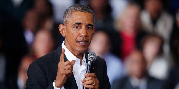 President Barack Obama speaks at a town hall styled event at McKinley Senior High School in Baton Rouge, La., Thursday, Jan.