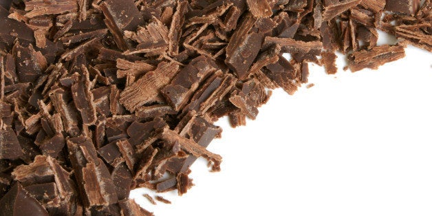 Dark chocolate shavings