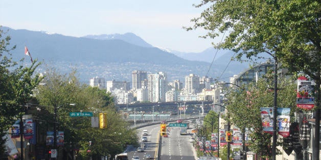 Downtown Vancouver is pictured June 10, 2009 in British Columbia, Canada. Vancouver is something of an epicenter for a movement of so-called ï¿½locavoresï¿½ who say eating locally-sourced foods reduces carbon emissions and is better for food systems and local economies than industrial factory farms that ship food thousands of miles before it reaches a consumerï¿½s plate. Off-season produce grown locally in greenhouses or ï¿½hot housesï¿½ doesnï¿½t make the locavore menu, since these methods of growing consume large amounts of fossil fuels. AFP PHOTO / Erica BERENSTEIN (Photo credit should read Erica Berenstein/AFP/Getty Images)