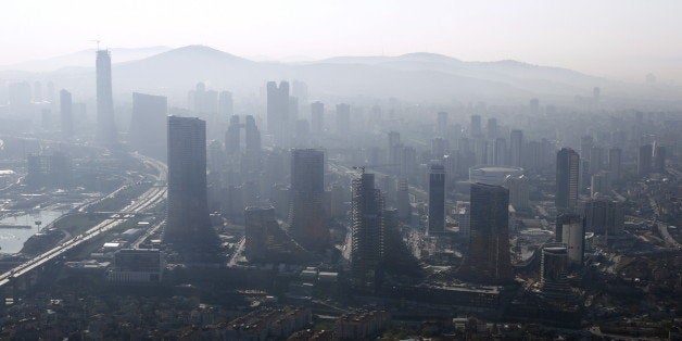 Atasehir, the city's new business and residential district in the Asian side, is pictured from a helicopter in Istanbul, Turkey March 29, 2016. REUTERS/Murad Sezer/File Photo