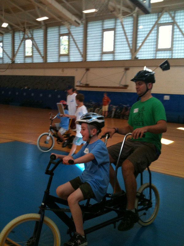 Learning to ride a bike with training discount wheels