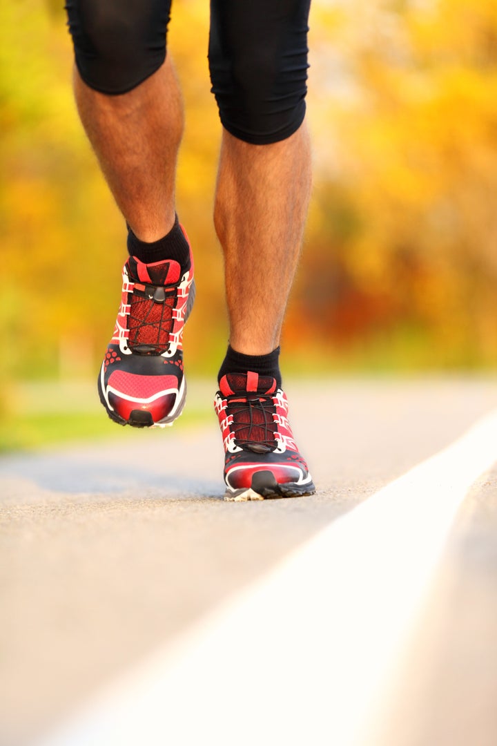 running shoes on runner...