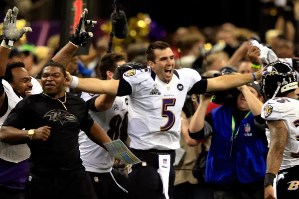 Chykie Brown Confetti Snow Angel: Ravens CB Celebrates Super Bowl Victory  (GIF)