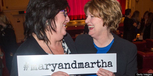 LONDON, ENGLAND - FEBRUARY 26: Jo Yirrell and Brenda Blethyn attend the private screening of Mary & Martha, hosted by Emma Freud at the Electric Cinema on February 26, 2013 in London, England. The film, by Richard Curtis, which airs on BBC1 on Friday 1st March at 8.30pm stars Hilary Swank as Mary and Brenda Blethyn as Martha, an American and and Englishwoman who have little in common apart from the tragedy of losing a son to malaria, that unexpectedly brings them together. (Photo by Samir Hussein/Getty Images for Electric Cinema)