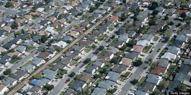 USA, California, San Jose, residential housing, aerial view