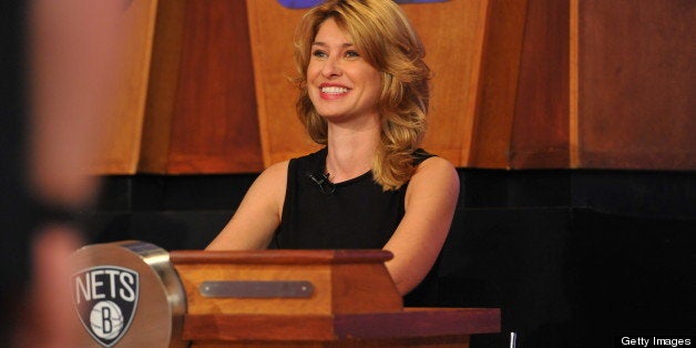 NEW YORK, NY - MAY 30: Irina Pavlova, President of Onexism of the Brooklyn Nets smiles during the 2012 NBA Draft Lottery on May 30, 2012 at ABC News 'Good Morning America' Times Square Studios in New York City. NOTE TO USER: User expressly acknowledges and agrees that, by downloading and/or using this photograph, user is consenting to the terms and conditions of the Getty Images License Agreement. Mandatory Copyright Notice: Copyright 2012 NBAE (Photo by Jesse D. Garrabrant/NBAE via Getty Images)