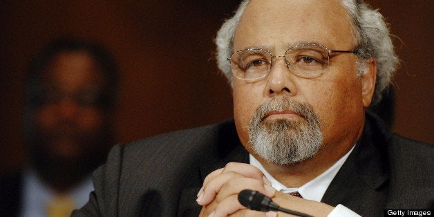 WASHINGTON - JUNE 09: Dr. Eric Goosby, CEO and Chief Medical Officer of Pangaea Global AIDS Foundation, takes a seat for his confirmation hearing before the Senate Foreign Relations Committee to be President Obama's Director of the Office of the Global AIDS Coordinator, on Capitol Hill on June 9, 2009 in Washington, DC. Goosby has been involved in the fight against HIV/AIDS for over 25 years, beginning with his treatment of petients at San Francisco General Hospital when AIDS first emerged. (Photo by Jonathan Ernst/Getty Images)