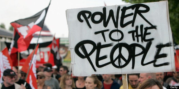 LE HAVRE, FRANCE - MAY 21: Anti-G8 activists protest during a demonstration on May 21, 2011 in Le Havre, France. The demonst