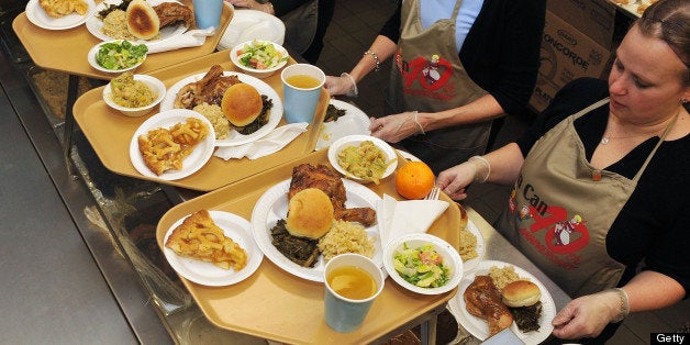 NEW YORK, NY - JANUARY 19: Atmosphere during the dinner's serving at Food Bank for New York City's Community Kitchen of West