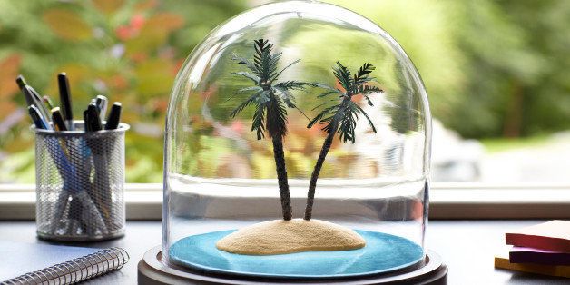 Tropical Island Under Glass Dome