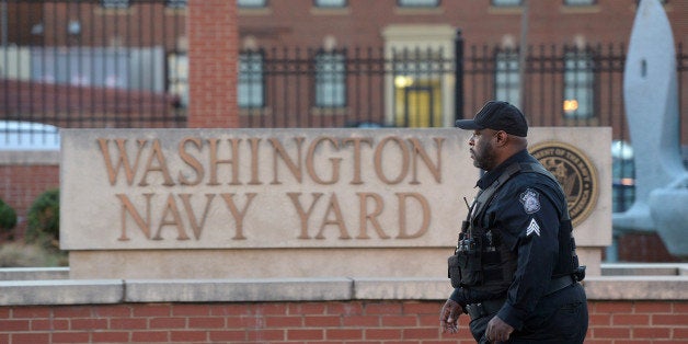WASHINGTON, DC - SEPTEMBER 17: The Washington Navy Yard is seen on Tuesday September 17, 2013 in Washington, DC. A mass sho