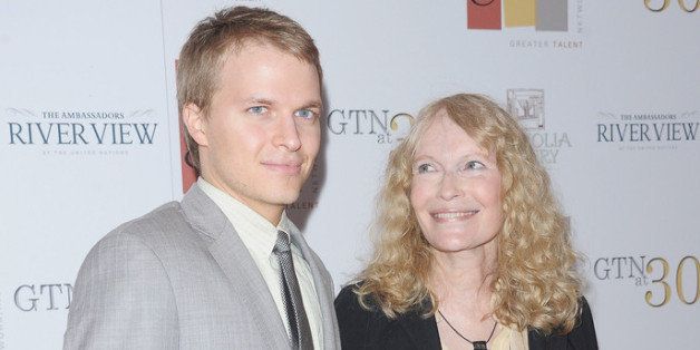 NEW YORK, NY - MAY 02: Ronan Farrow and his mother, actress Mia Farrow attend the Greater Talent Network 30th anniversary party at the United Nations on May 2, 2012 in New York City. (Photo by Michael Loccisano/Getty Images)