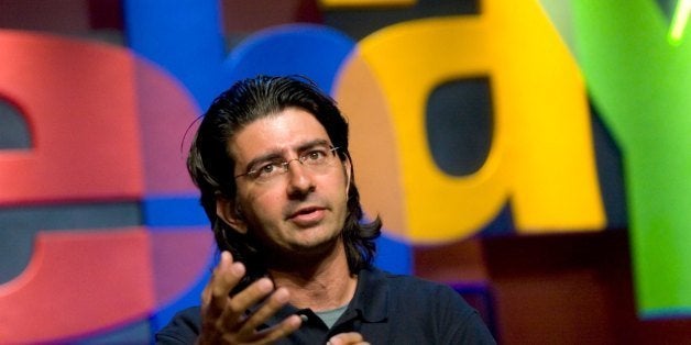 Pierre Omidyar, founder and chairman of the board of eBay, speaks at the eBay Developer's Conference in Boston, Massachusetts