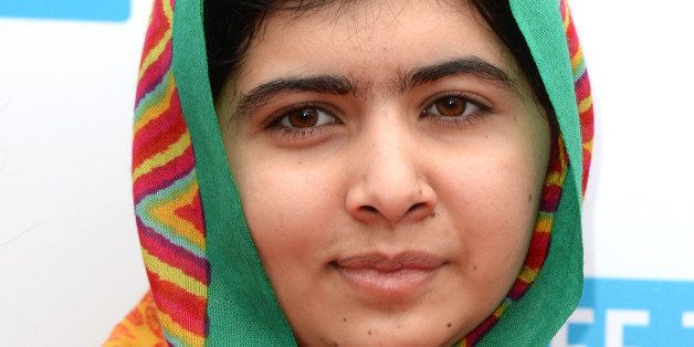 Malala Yousafzai arriving at WE Day, Wembley Arena, London.