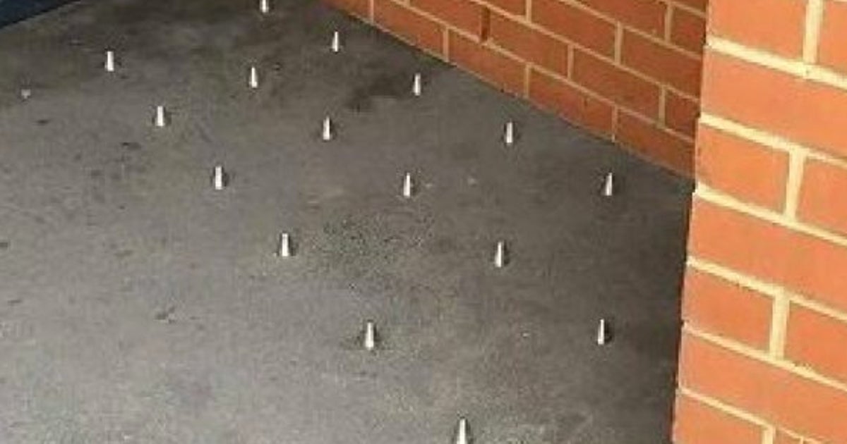 track spikes on concrete
