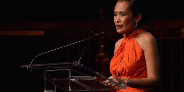 NEW YORK, NY - OCTOBER 23: Author and human rights advocate Somaly Mam speaks onstage at the Somaly Mam Foundation Gala 'Lif