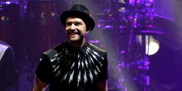NEW YORK, NY - JULY 10: Justin Timberlake performs during an exclusive NYC performance with Citi / AAdvantage & MasterCard Priceless Access at Hammerstein Ballroom on July 10, 2014 in New York City. (Photo by Mike Coppola/Getty Images for MasterCard)