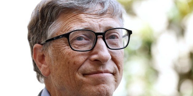 Bill Gates, the co-Founder of the Microsoft company and co-Founder of the Bill and Melinda Gates Foundation, leaves the Hotel Matignon after a meeting with the French Prime Minister in Paris, on June 27, 2014. AFP PHOTO / THOMAS SAMSON (Photo credit should read THOMAS SAMSON/AFP/Getty Images)