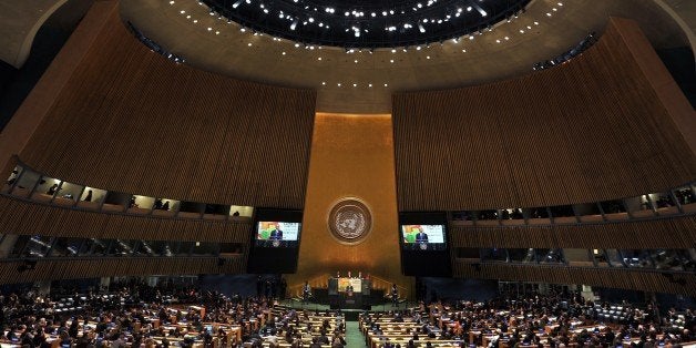 US President Barack Obama speaks during the opening session of the Climate Change Summit at the United Nations in New York September 23, 2014, in New York. The Summit precedes the 69th Session of the UN General Assembly which will convene Tuesday at the UN Headquarters in New York. AFP PHOTO / Timothy A. CLARY (Photo credit should read TIMOTHY A. CLARY/AFP/Getty Images)