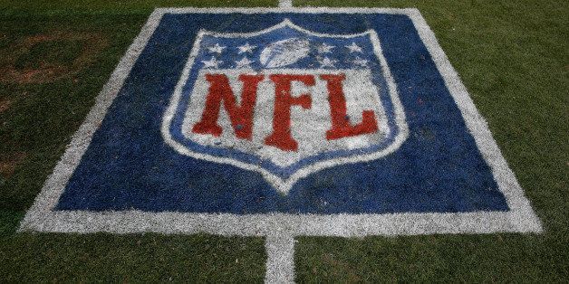 DENVER, CO - SEPTEMBER 14: The NFL logo is displayed on the turf as the Denver Broncos defeated the Kansas City Chiefs 24-17 at Sports Authority Field at Mile High on September 14, 2014 in Denver, Colorado. (Photo by Doug Pensinger/Getty Images)
