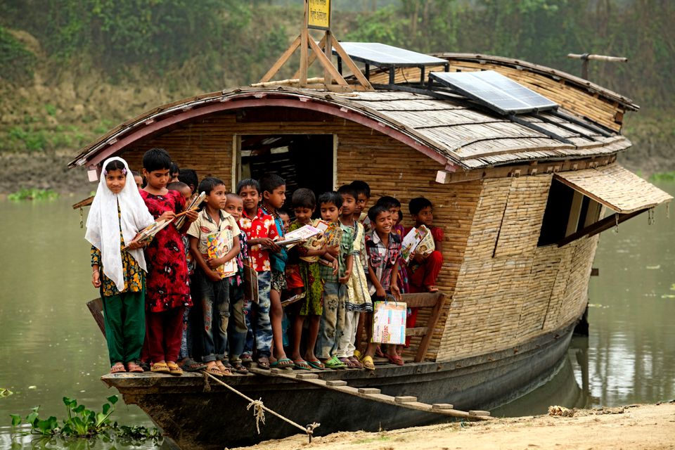 Floating School Stays Open During Floods